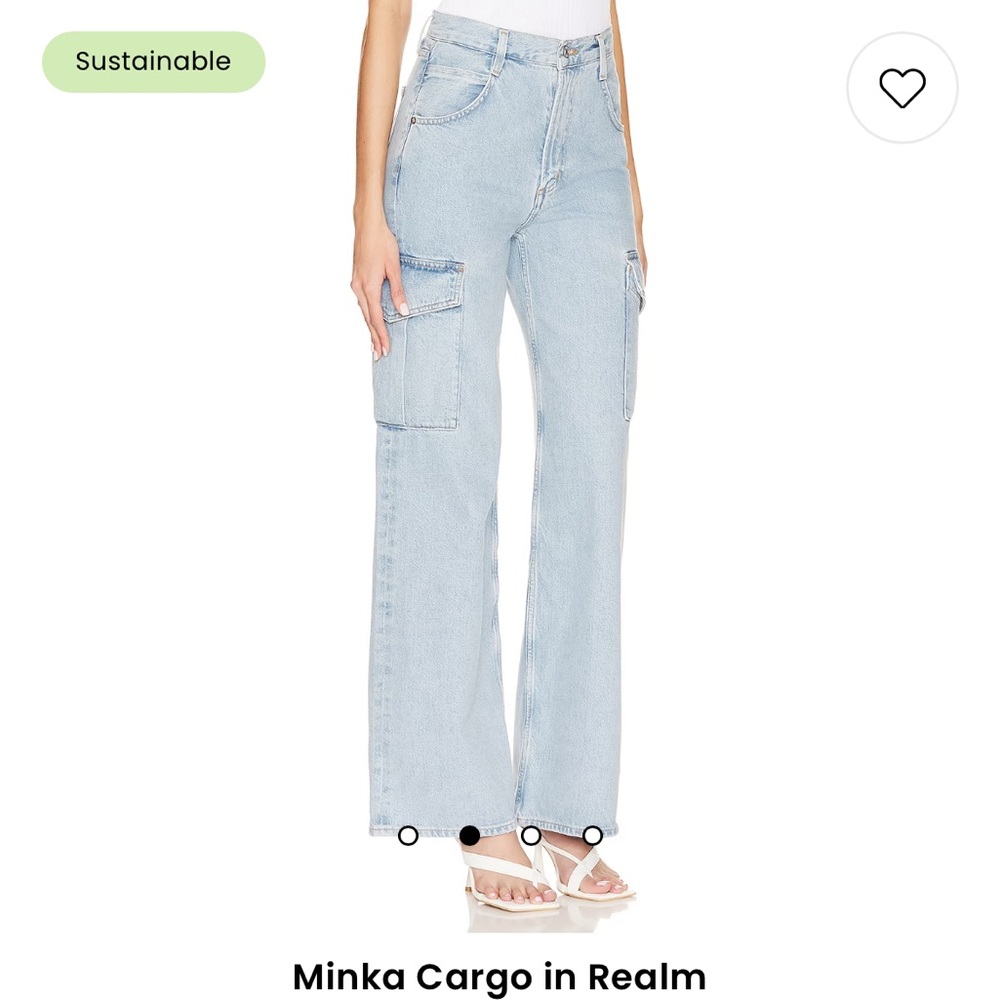 Women's Light Blue Cargo Jeans